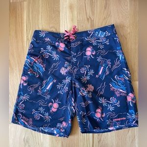 Men’s Patagonia Board Shorts with Hawaiian Pattern, 30